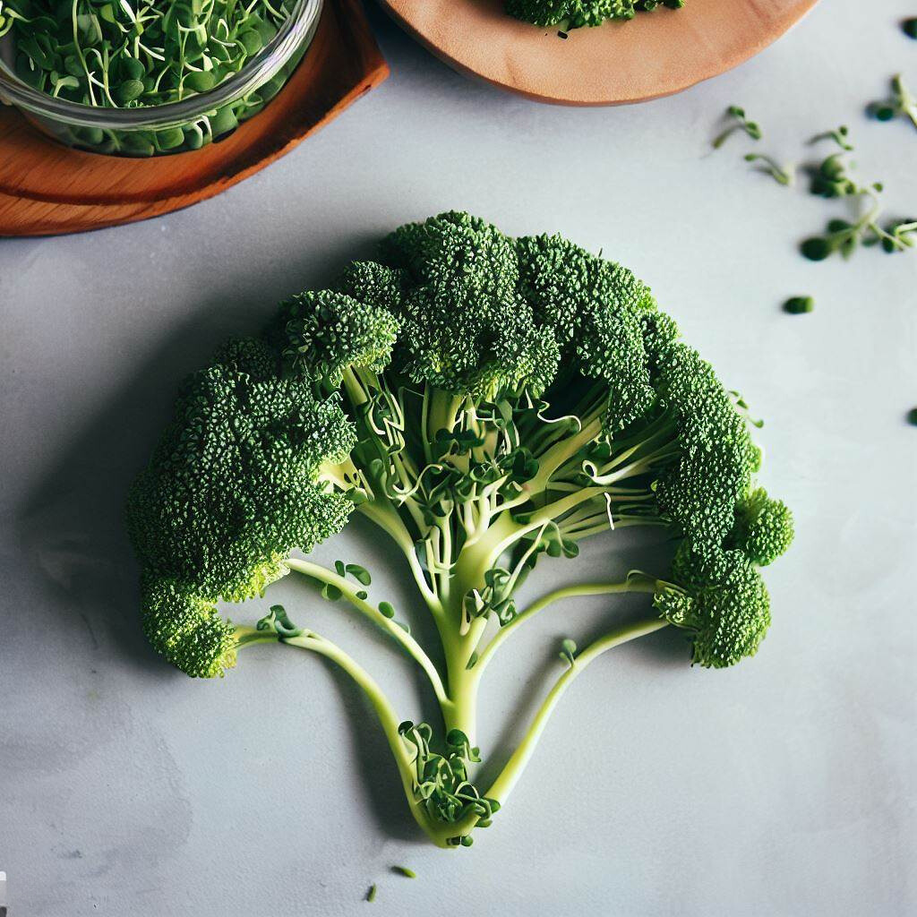 harvesting Broccoli microgreens