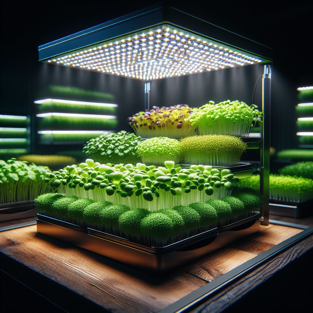 Grow light sofr microgreens